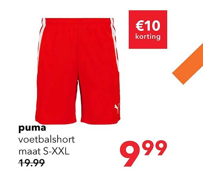 puma voetbalshort maat S-XXL