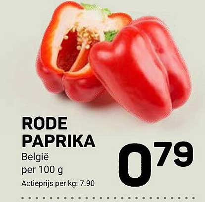 RODE PAPRIKA België per 100 g