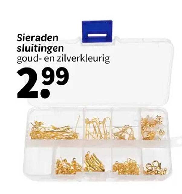 Sieraden sluitingen goud- en zilverkleurig
