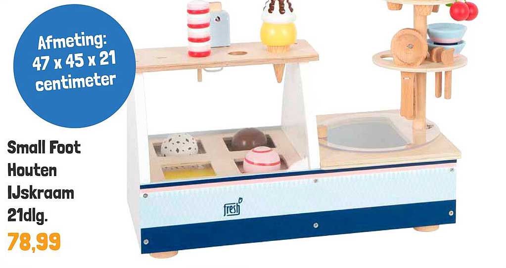 Small Foot Houten IJs kraam 21dlg.