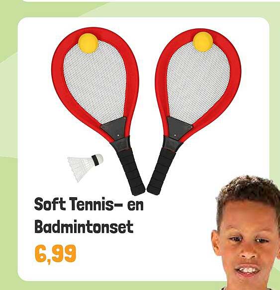 Soft Tennis- en Badmintonset
