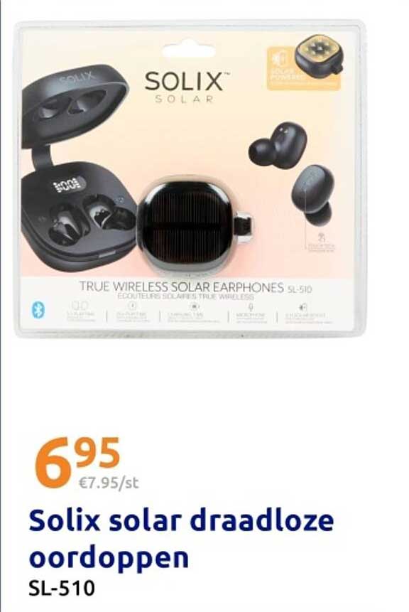 Solix solar draadloze oordoppen SL-510