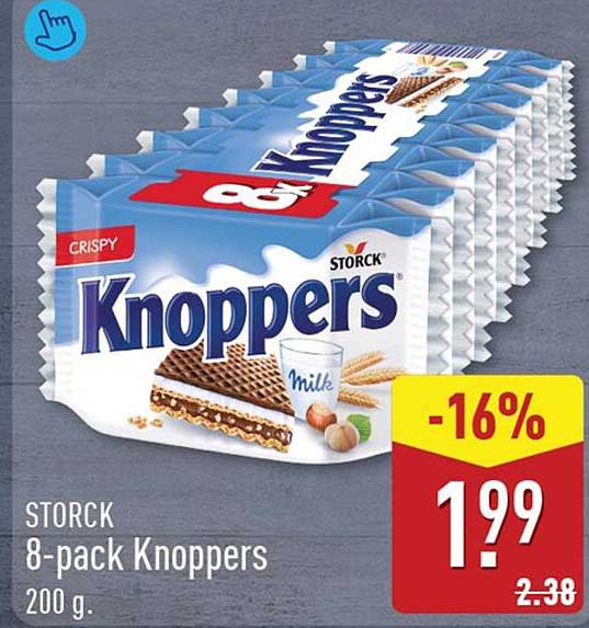 STORCK 8-pack Knoppers 200 g -16%