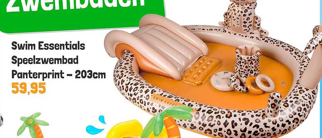Swim Essentials Speelzwembad Panterprint – 203cm