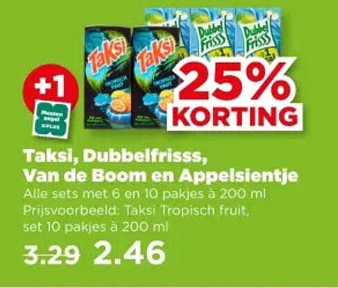 Taksi, Dubbelfrisss, Van de Boom en Appelsientje 25% KORTING