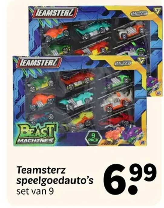 Teamsterz speelgoedauto’s set van 9