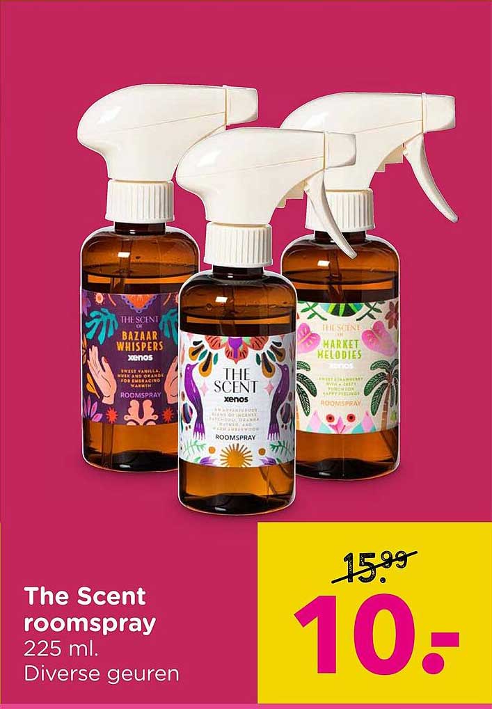 The Scent roomspray 225 ml. Diverse geuren