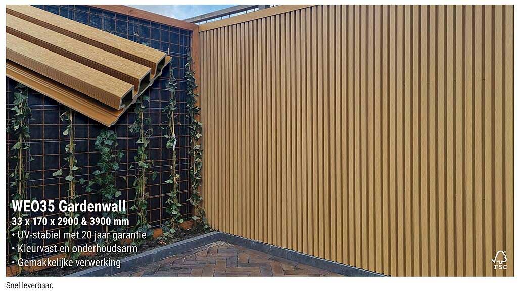 WE035 Gardenwall 33 x 170 x 2900 & 3900 mm