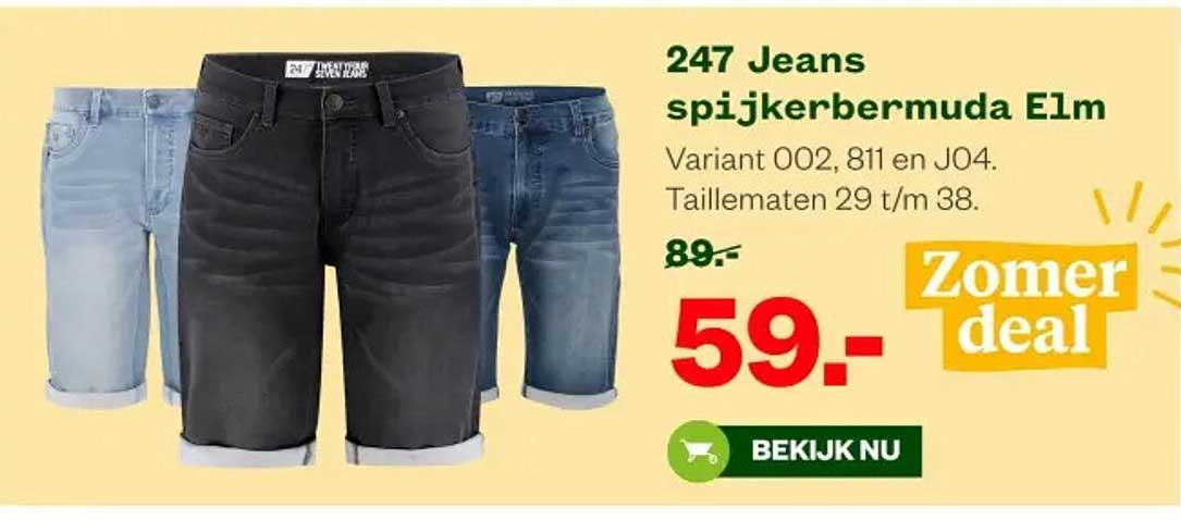 247 Jeans spijkerbermuda Elm