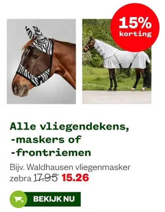 Alle vliegendekens, -maskers of -frontriemen
