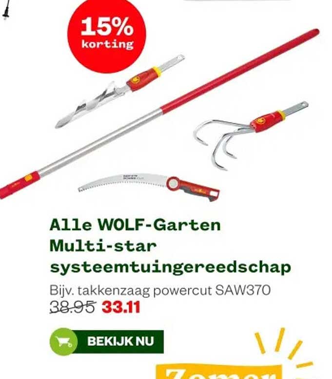 Alle WOLF-Garten Multi-star systeemtuingereedschap