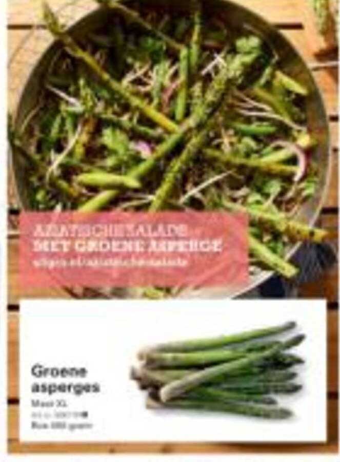 Aziatische salade met groene asperges
