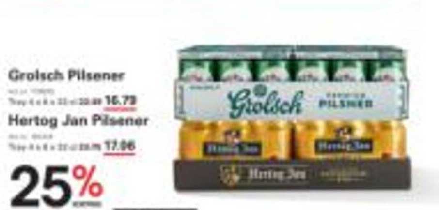 Grolsch Pilsener en Hertog Jan Pilsener