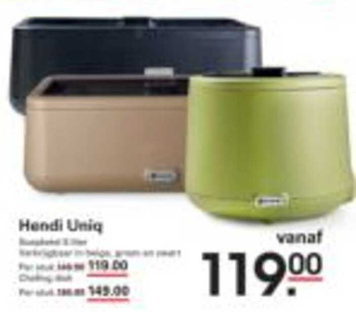 Hendi Uniq 5 liter warmhoudpan in beige, groen en zwart