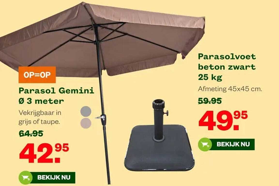 Parasol Gemini Ø 3 meter