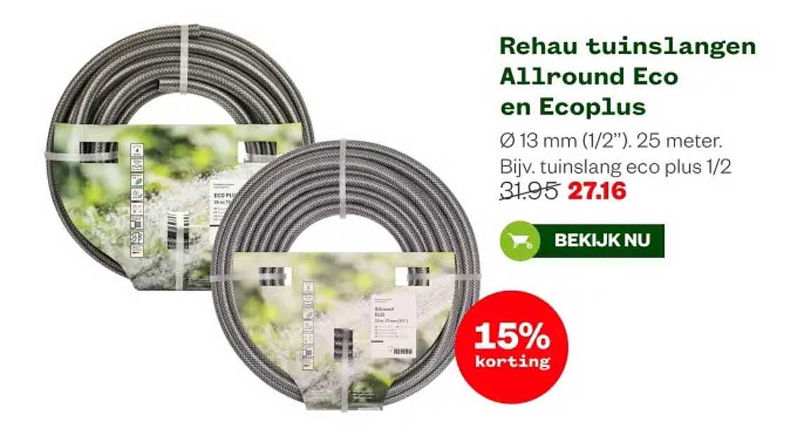 Rehau tuinslangen Allround Eco en Ecoplus