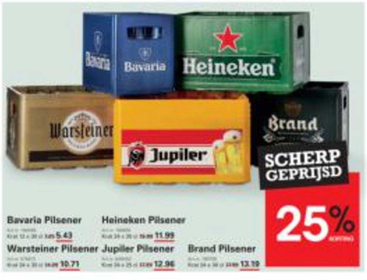 Scherp geprijsde pilseners - 25% korting