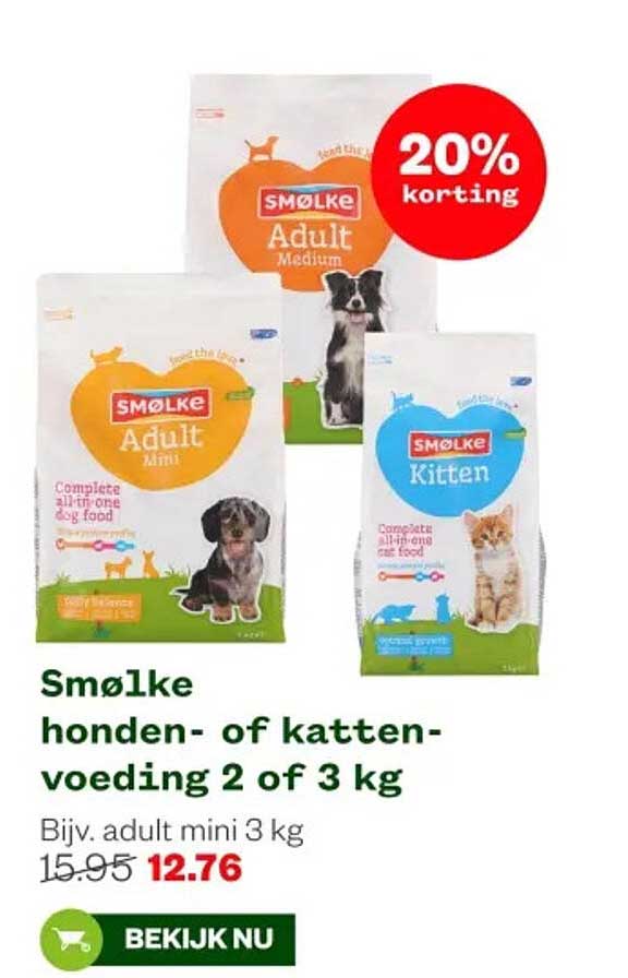 Smølke honden- of katten-voeding 2 of 3 kg