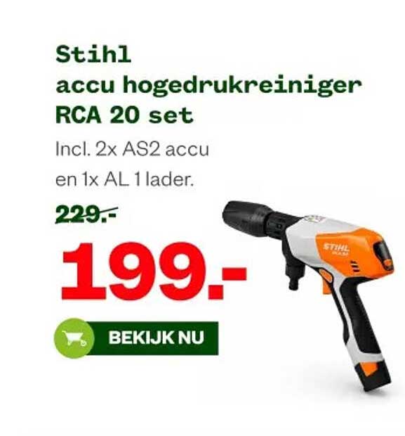 Stihl accu hogedrukreiniger RCA 20 set