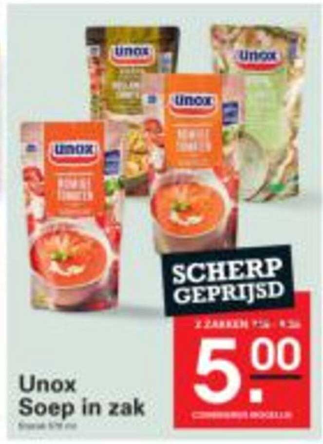 Unox Soep in zak