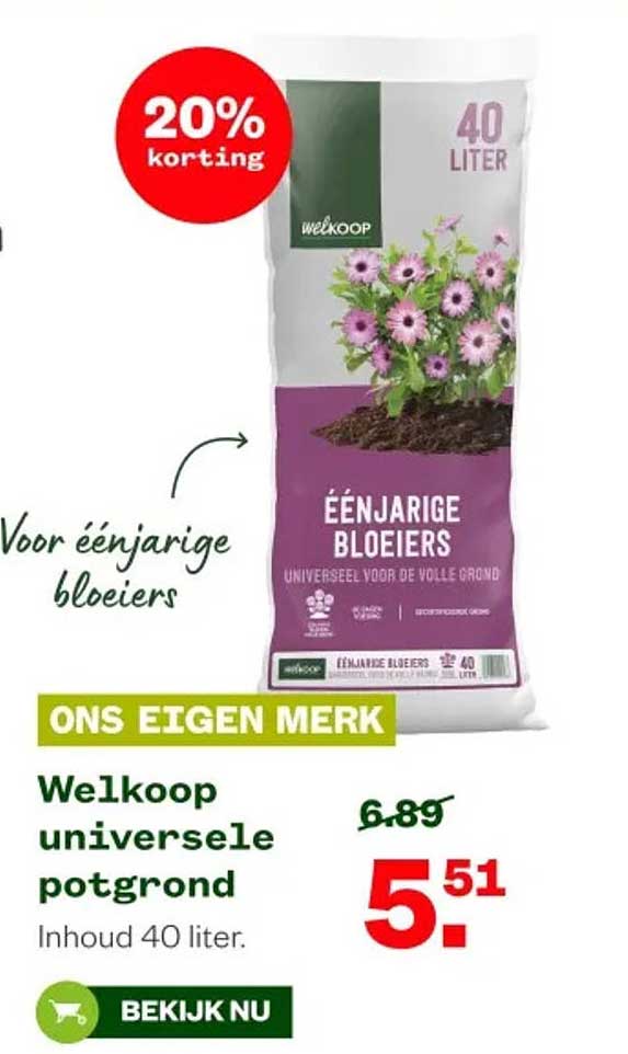 Welkoop universele potgrond 40 liter