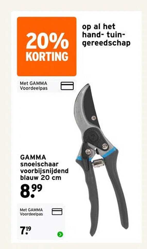 20% KORTING op al het hand- tuin-gereedschap