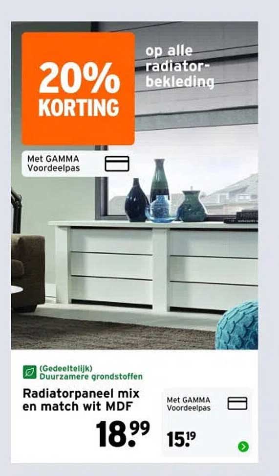 20% KORTING op alle radiator-bekleding