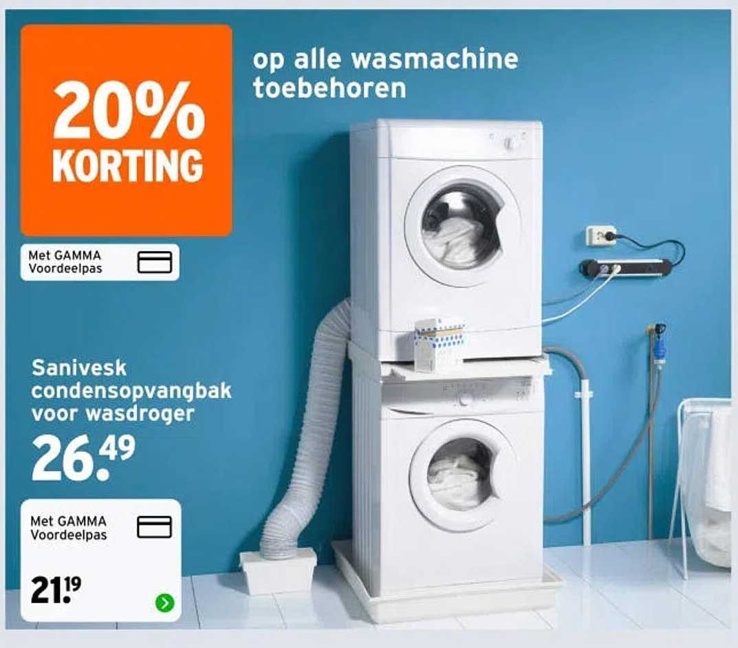 20% korting op alle wasmachine toebehoren