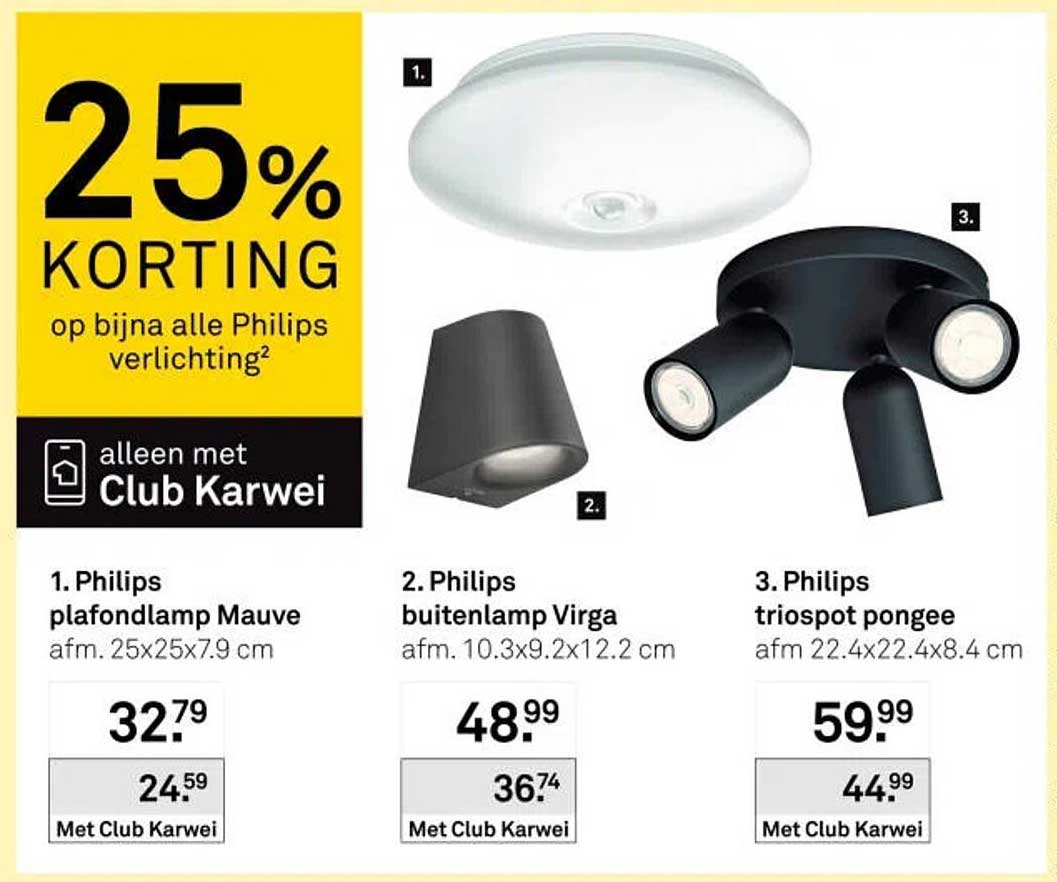 25% KORTING op bijna alle Philips verlichting