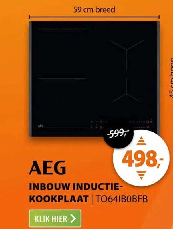 AEG inbouw inductie-kookplaat TO64IB0BFB