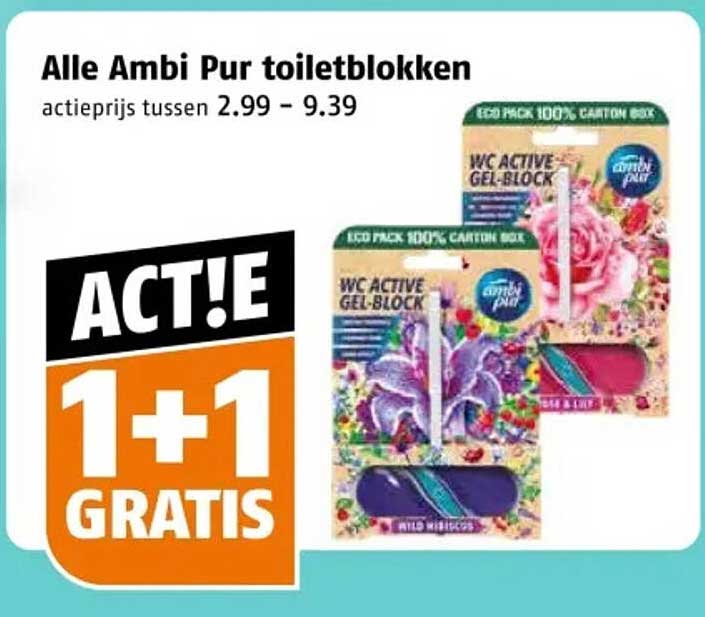 Alle Ambi Pur toiletblokken 1+1 gratis