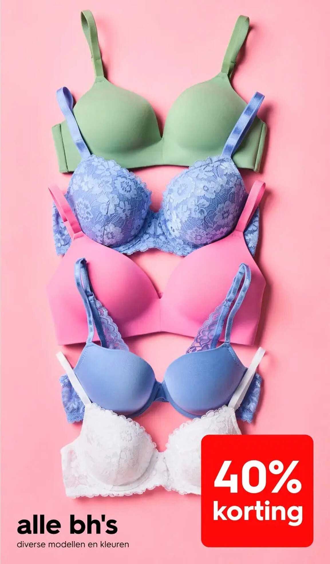 alle bh's diverse modellen en kleuren 40% korting