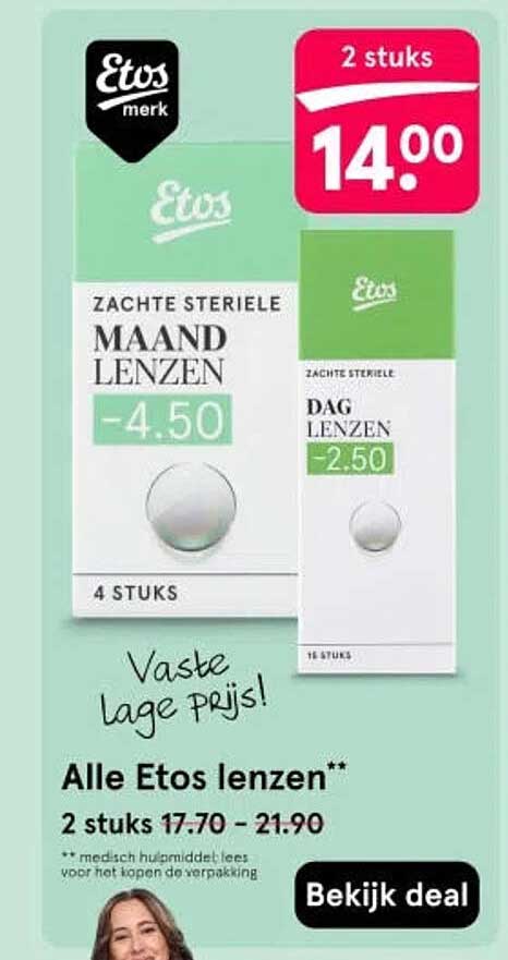 Alle Etos lenzen** 2 stuks 17.70 - 21.90