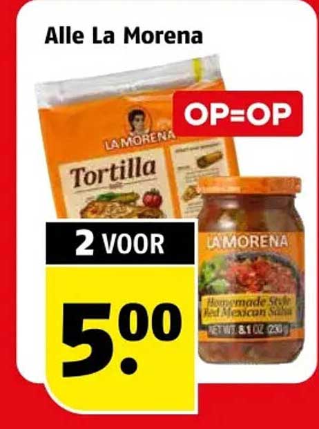 Alle La Morena OP=OP 2 voor