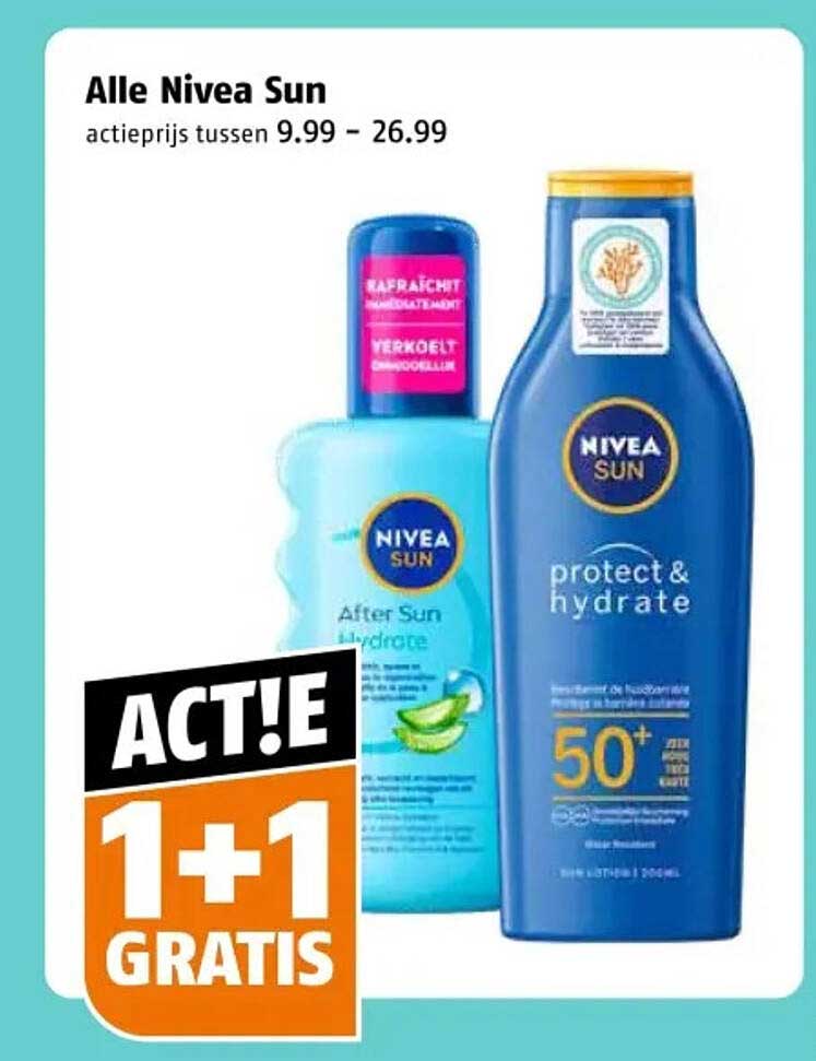 Alle Nivea Sun 1+1 gratis