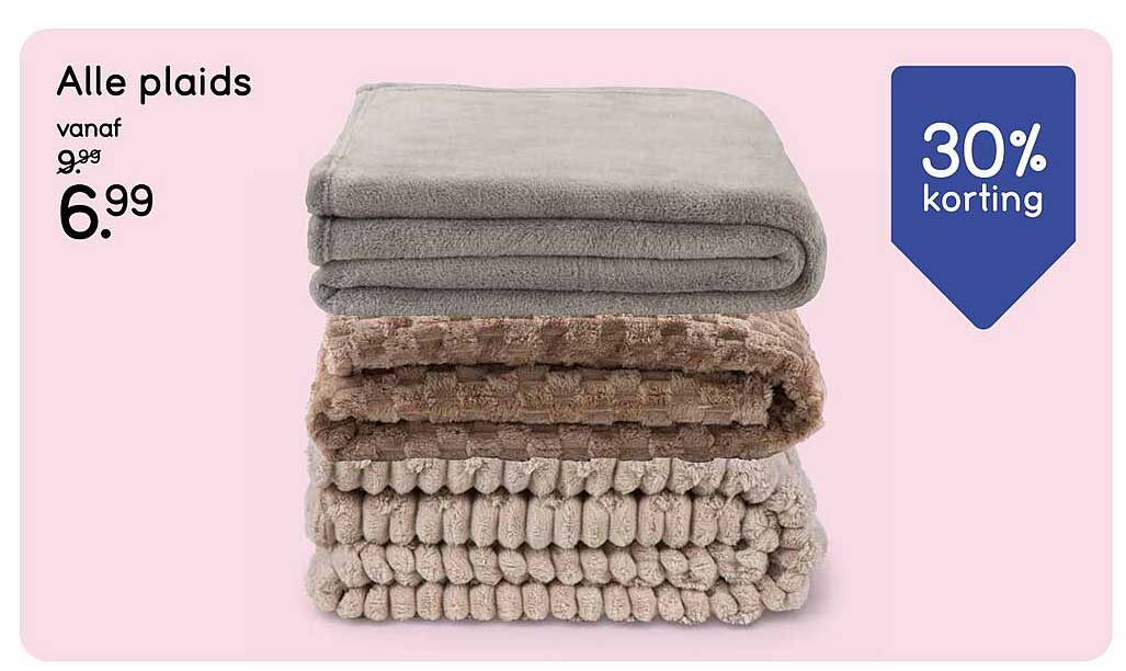 Alle plaids 30% korting
