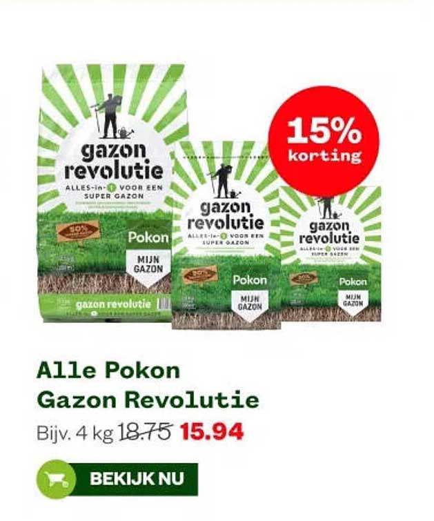 Alle Pokon Gazon Revolutie 15% korting