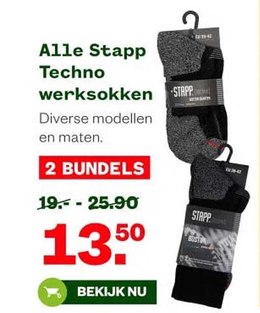 Alle Stapp Techno werksokken 2 BUNDELS