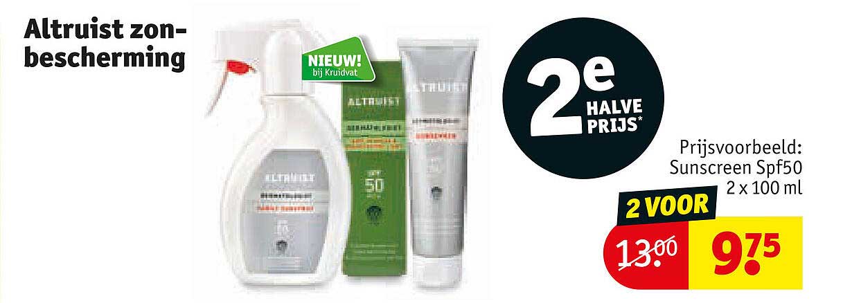 Altruist zon-bescherming 2e halve prijs
