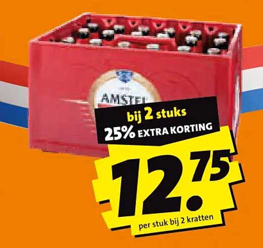Amstel bij 2 stuks 25% EXTRA KORTING