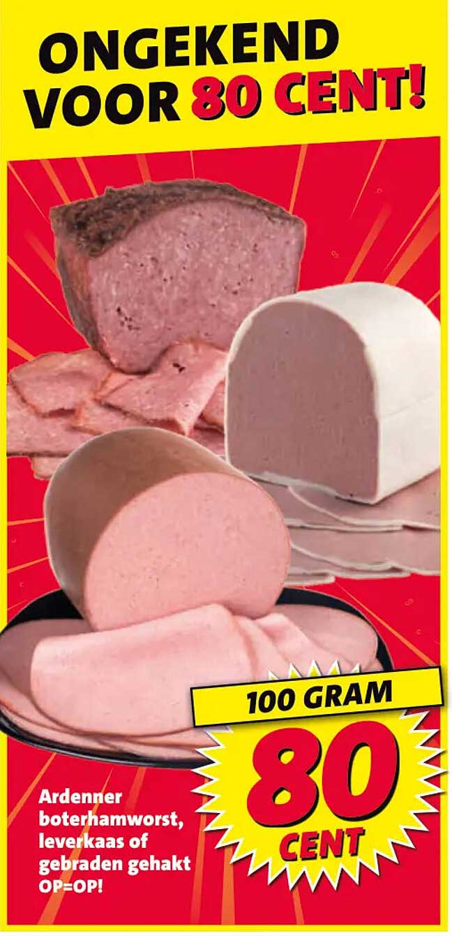 Ardenner boterhamworst, leverkaas of gebraden gehakt OP=OP!