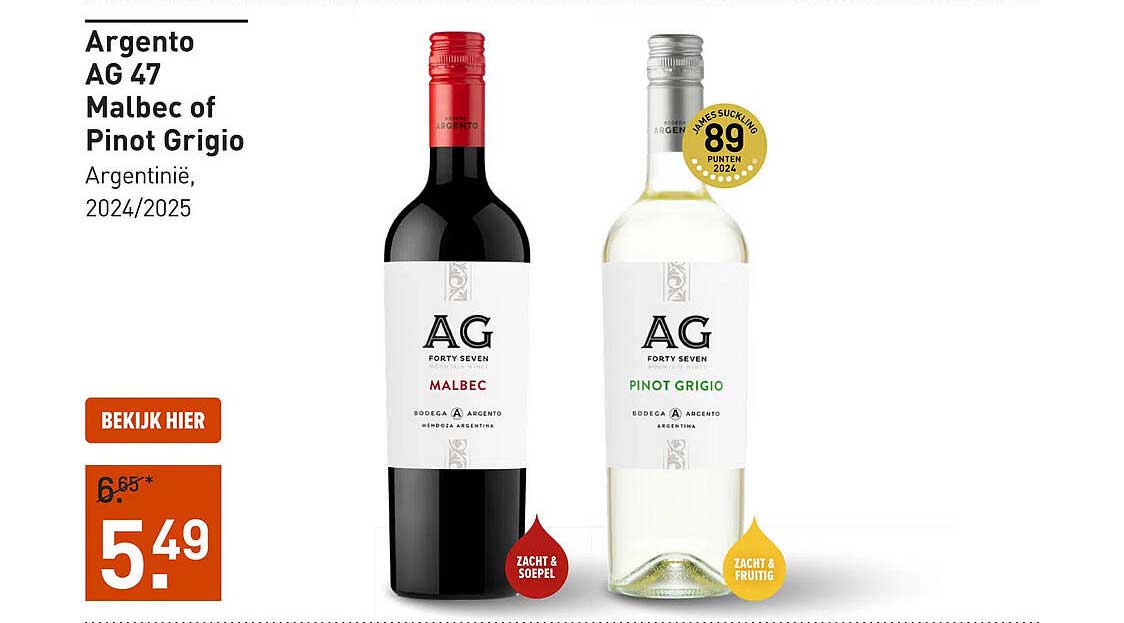 Argento AG 47 Malbec of Pinot Grigio Argentinië, 2024/2025