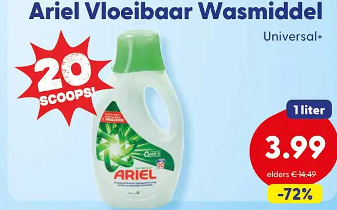Ariel Vloeibaar Wasmiddel Universal+