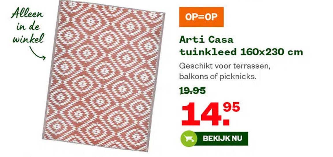 Arti Casa tuinkleed 160x230 cm OP=OP