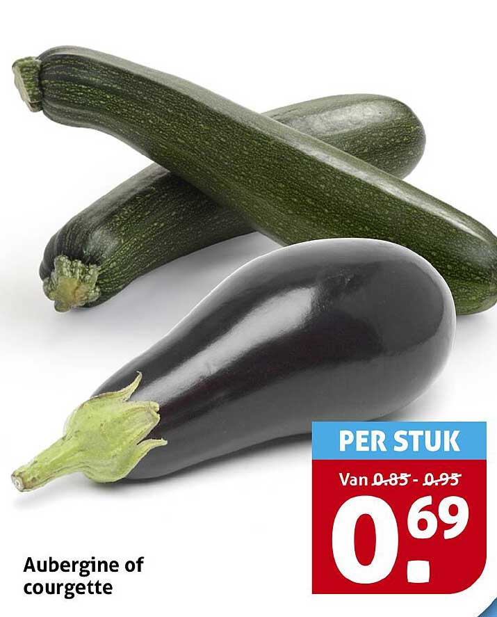 Aubergine of courgette