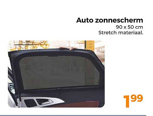 Auto zonnescherm 90 x 50 cm Stretch materiaal.