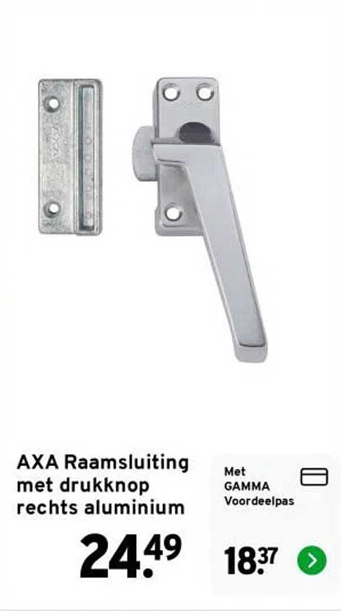 AXA Raamsluiting met drukknop rechts aluminium