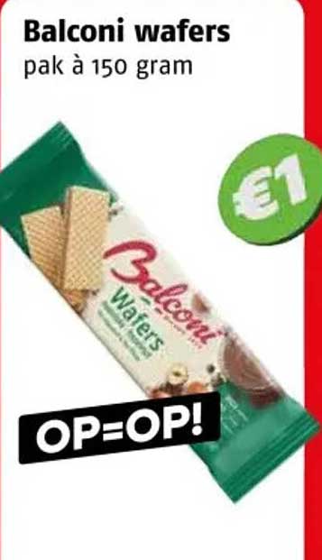 Balconi wafers pak à 150 gram OP=OP!