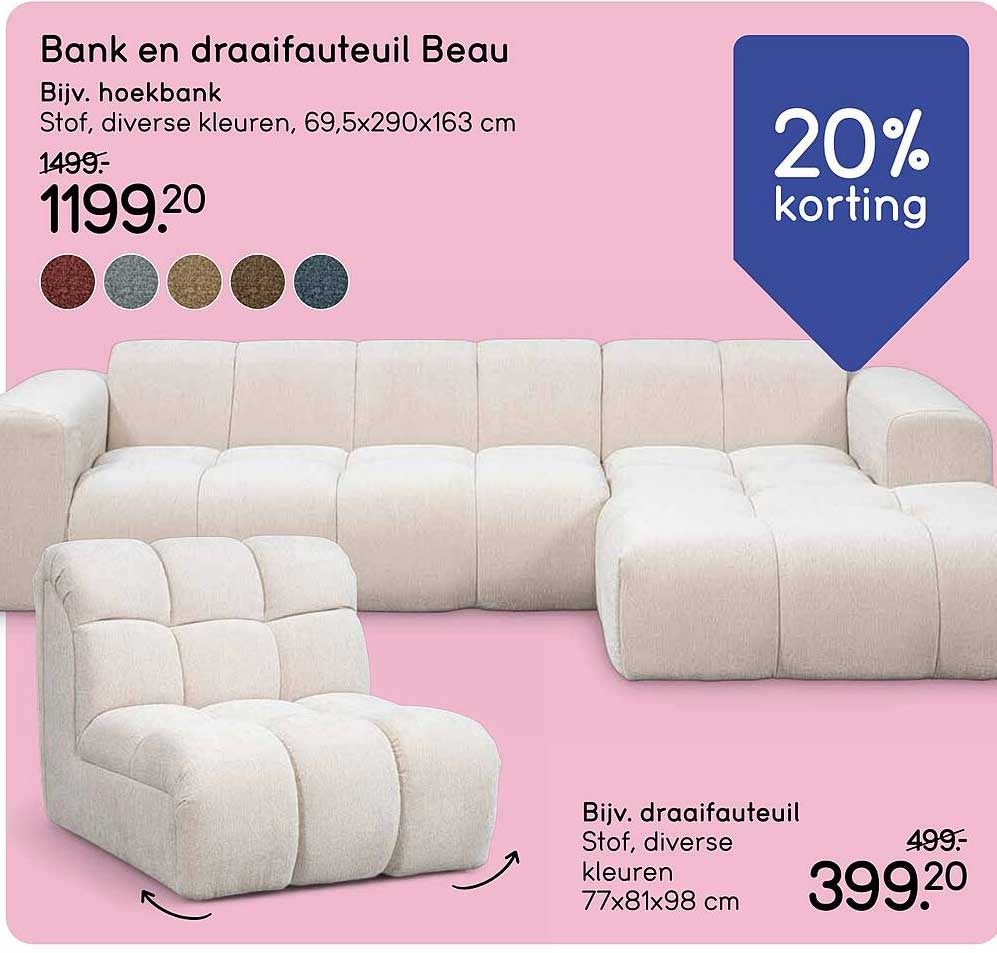 Bank en draaifauteuil Beau