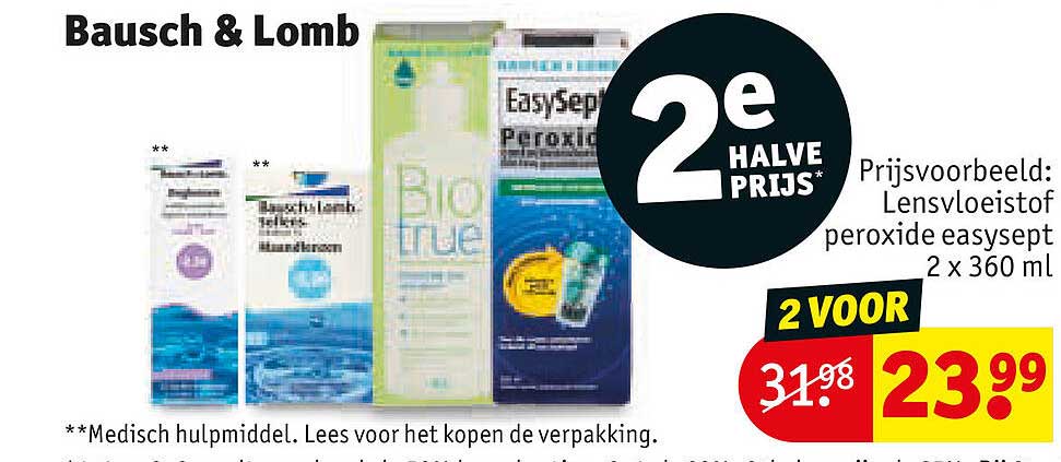Bausch & Lomb 2e halve prijs